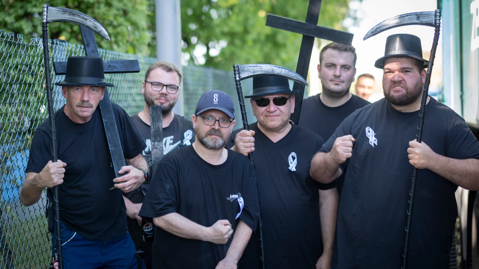 IG Metall Aktion KUBOTA Mitarbeiter , vor der Ausbildungsmesse, Rodgau,  19.09.25, Foto: Tim Wegner