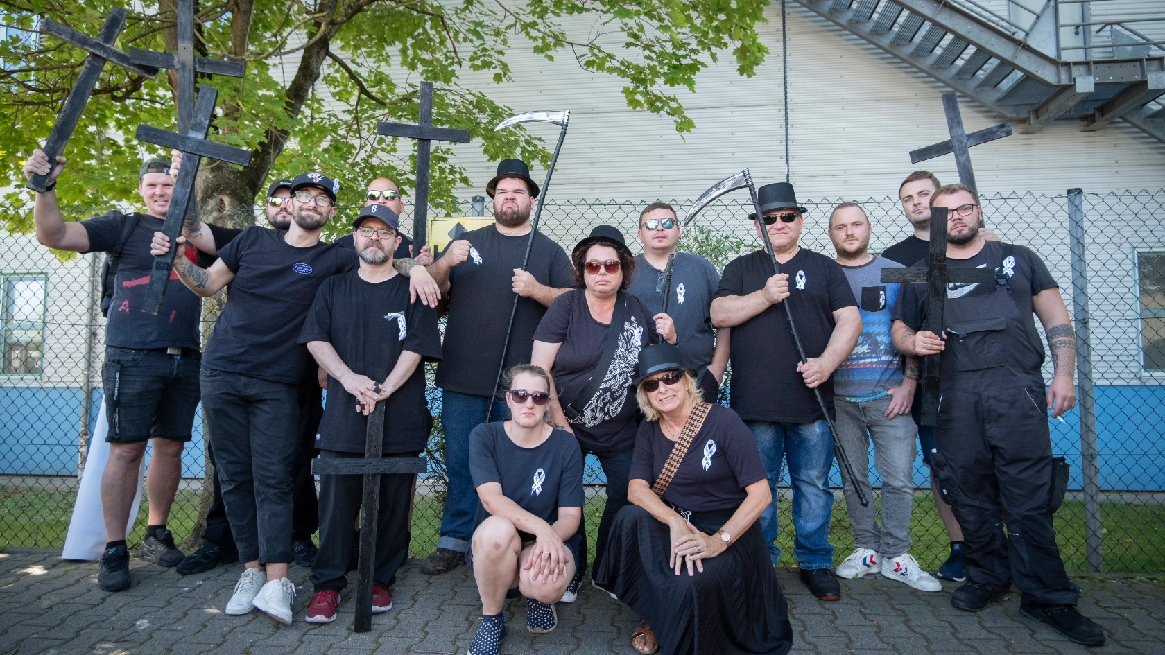 IG Metall Aktion KUBOTA Mitarbeiter , vor der Ausbildungsmesse, Rodgau,  19.09.25, Foto: Tim Wegner