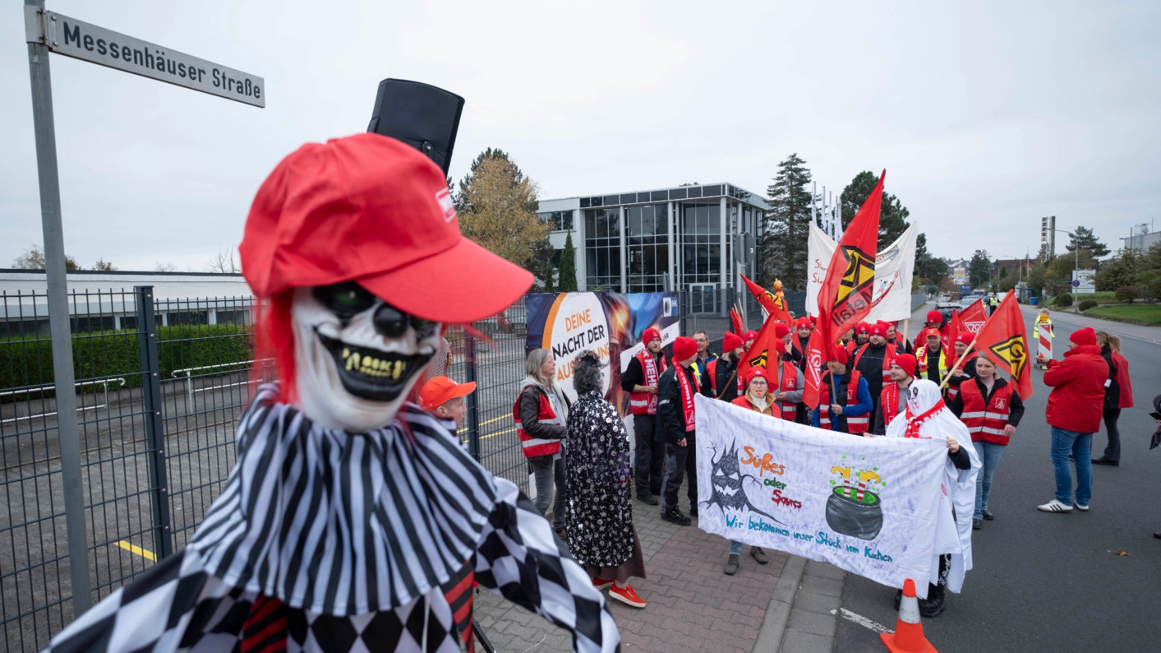 Warnstreik Zeppelin Systems GmbH, Roedermark, 31.10.24, Foto: Tim Wegner