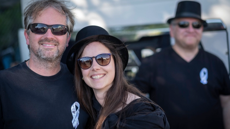 IG Metall Aktion KUBOTA Mitarbeiter , vor der Ausbildungsmesse, Rodgau,  19.09.25, Foto: Tim Wegner